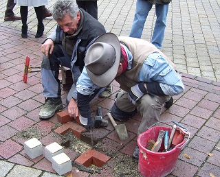 Foto von der Arbeit des K&uuml;nstlers